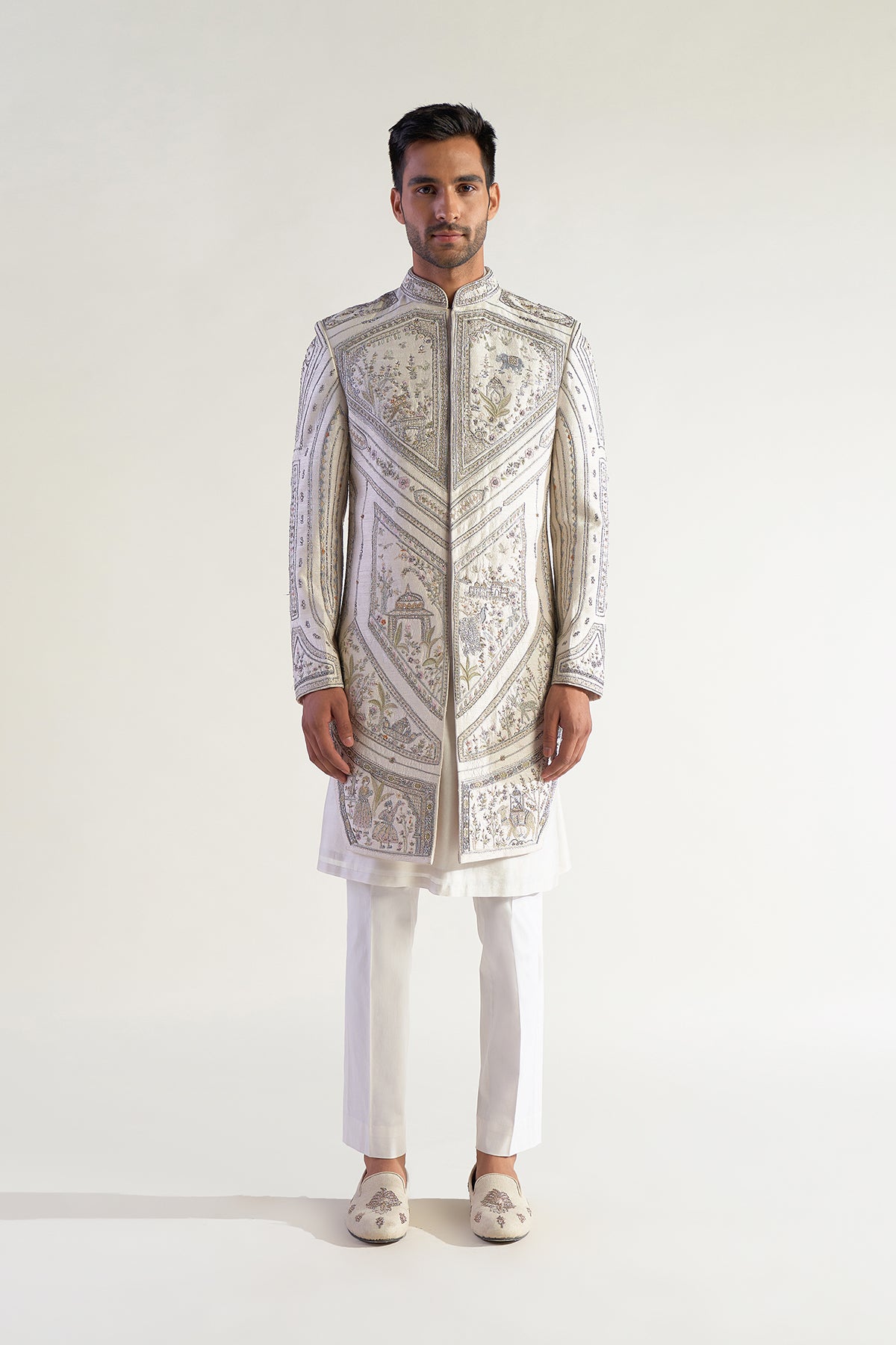 Beige Sherwani