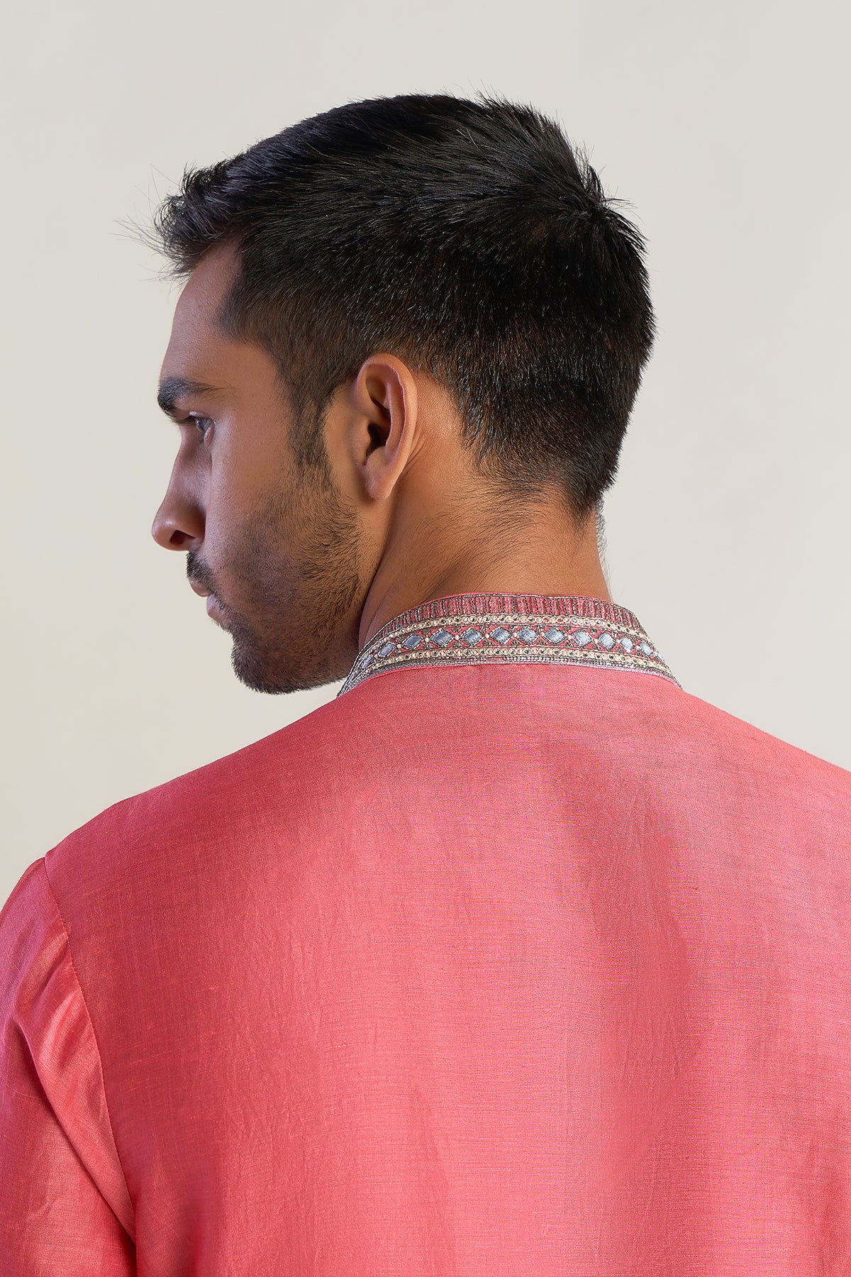 Red Printex Kurta