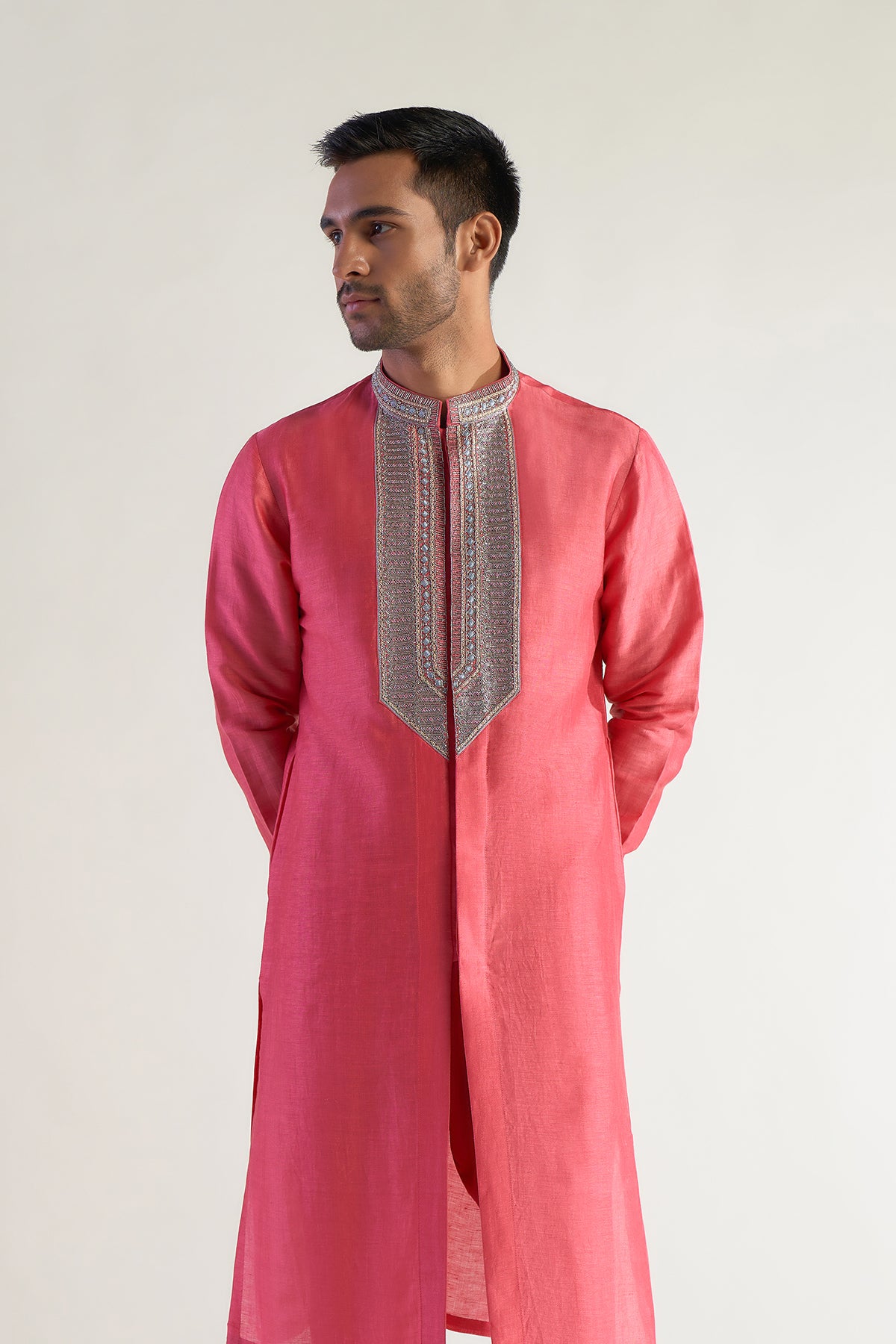 Red Printex Kurta