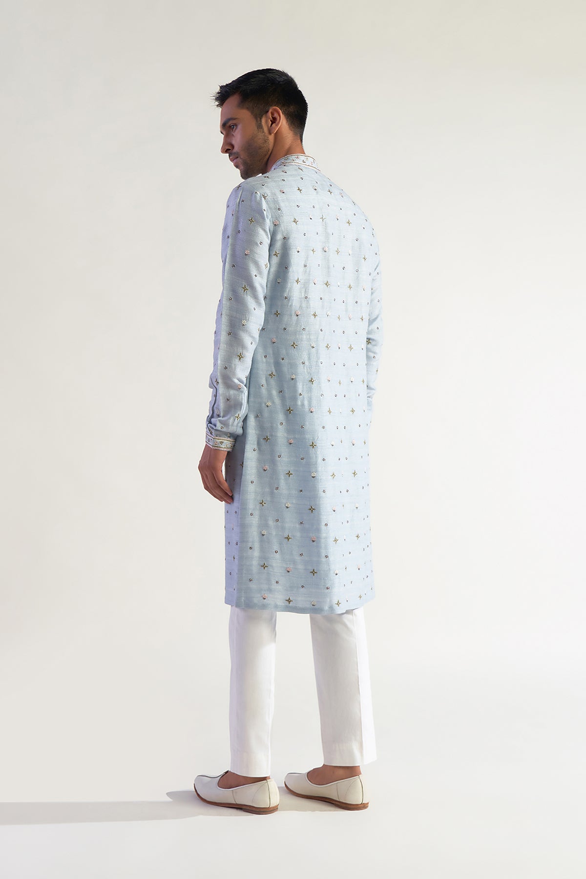 Grey Embroidered Kurta