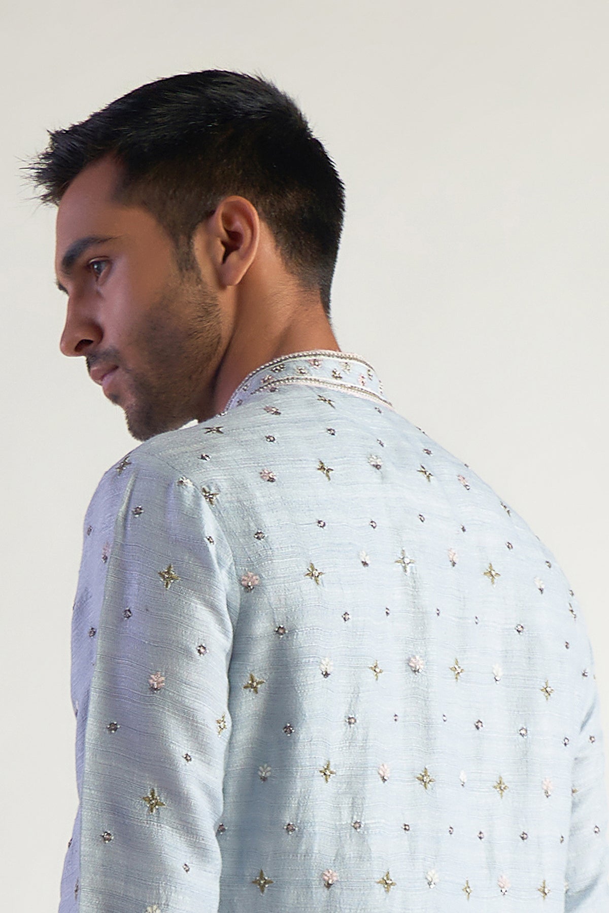 Grey Embroidered Kurta