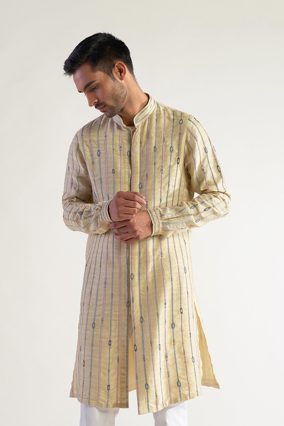 Yellow Embroidered Kurta
