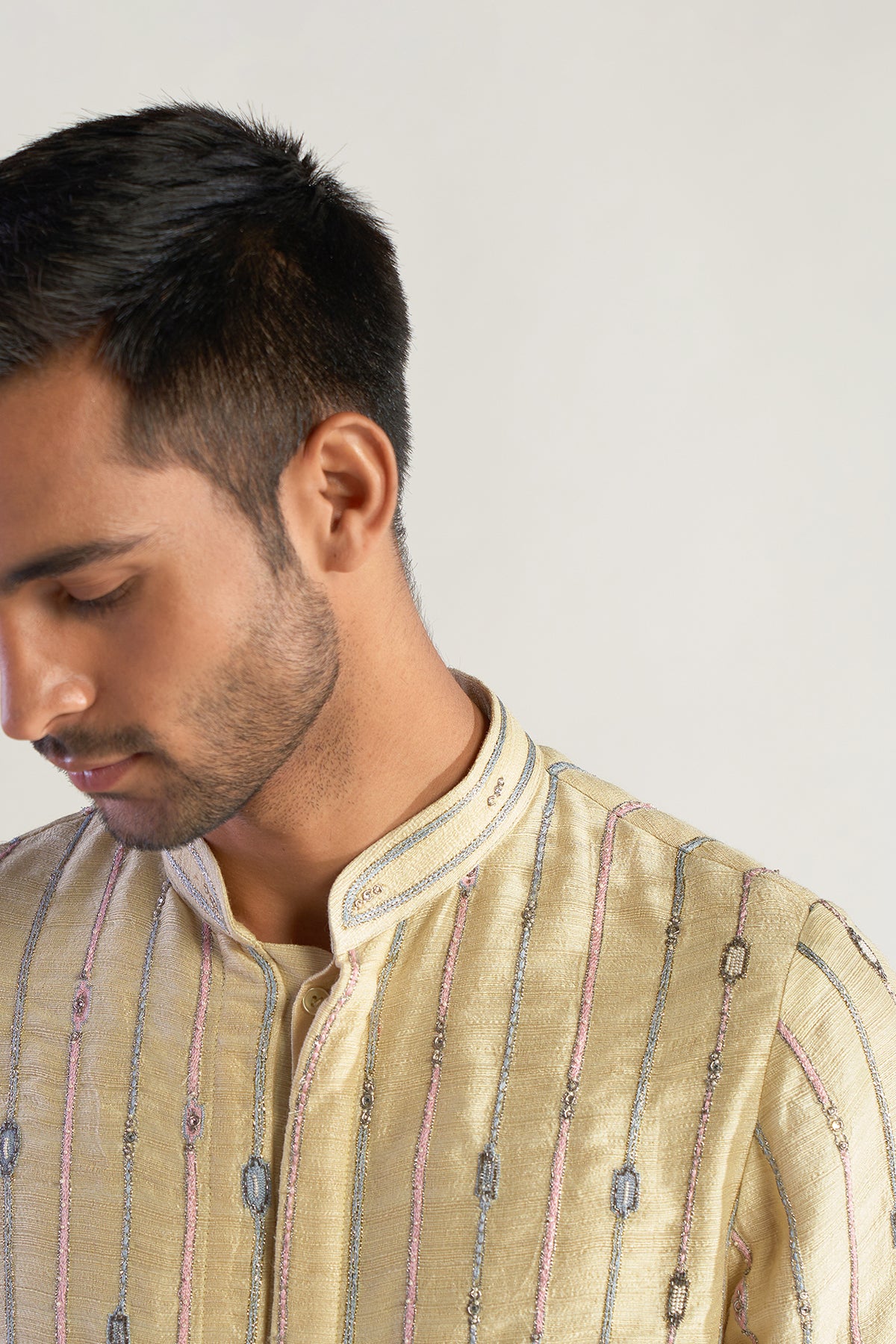 Yellow Embroidered Kurta
