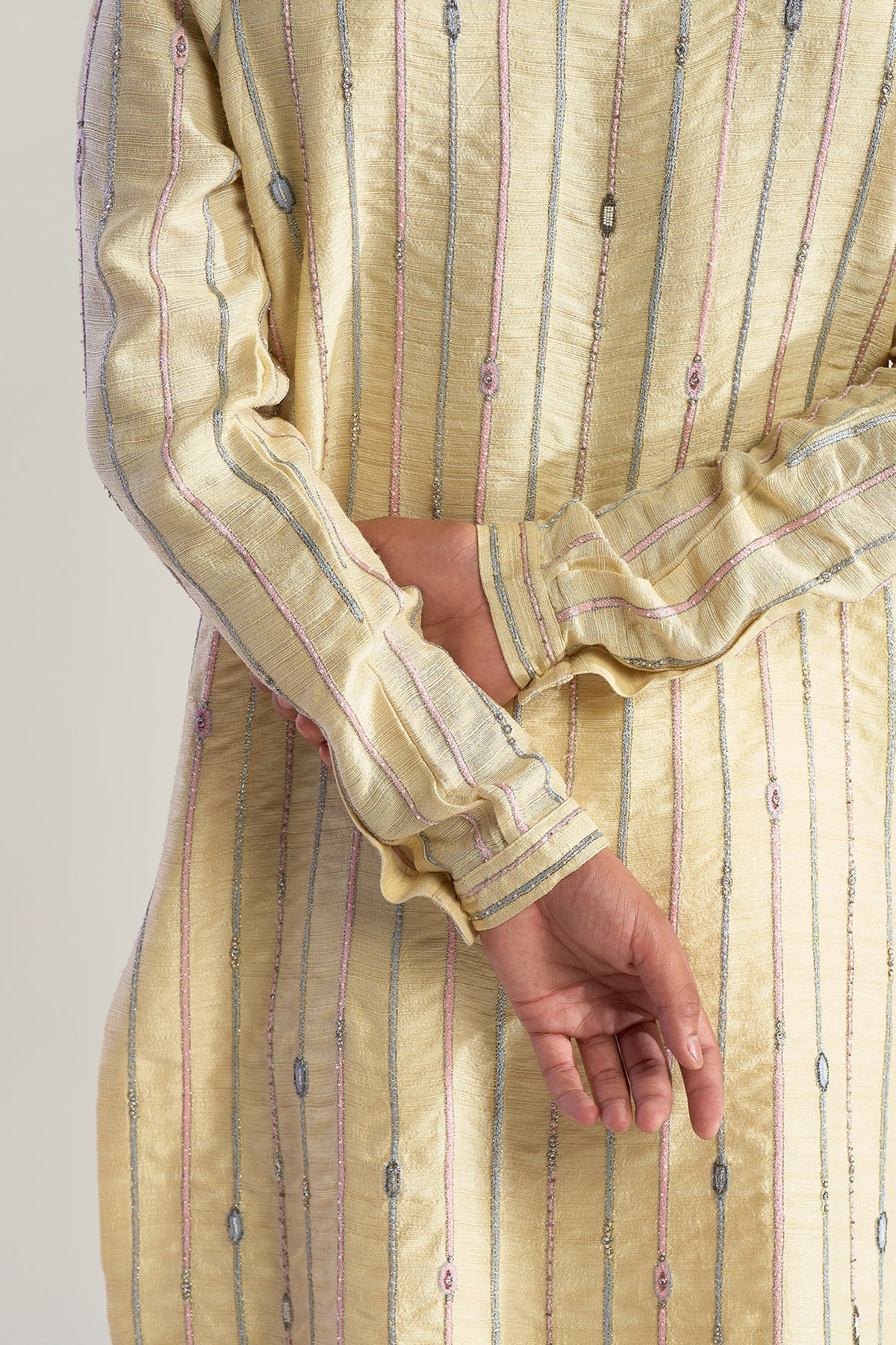 Yellow Embroidered Kurta