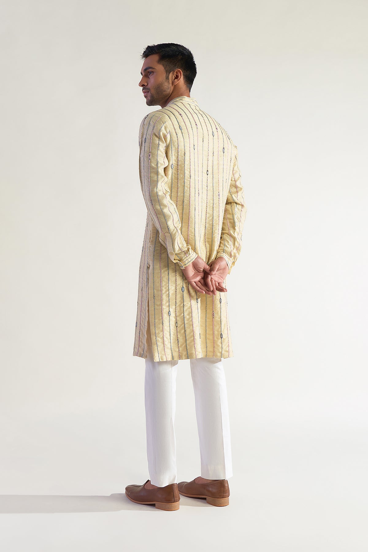 Yellow Embroidered Kurta