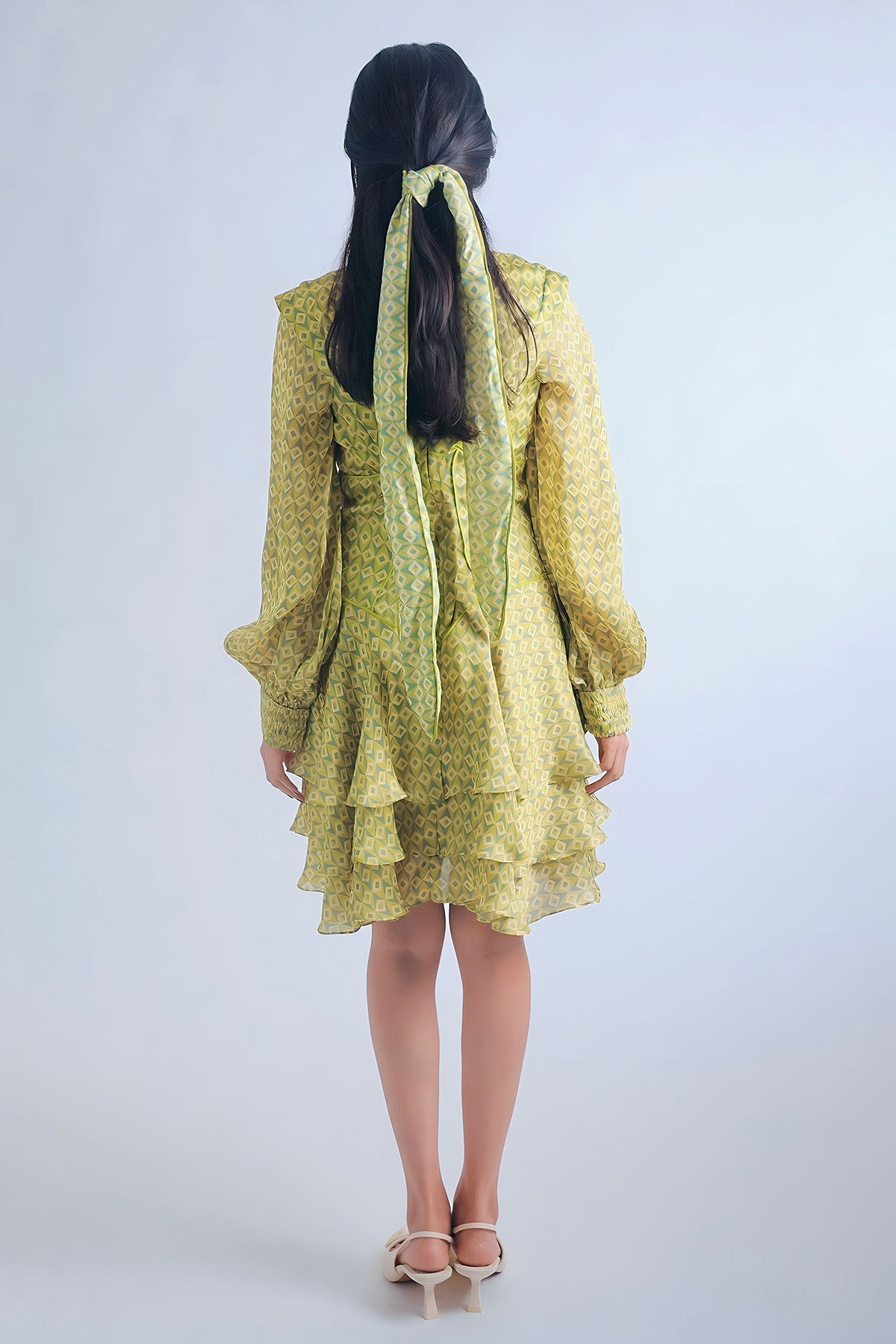 Teir Dress With Ballon Sleeve