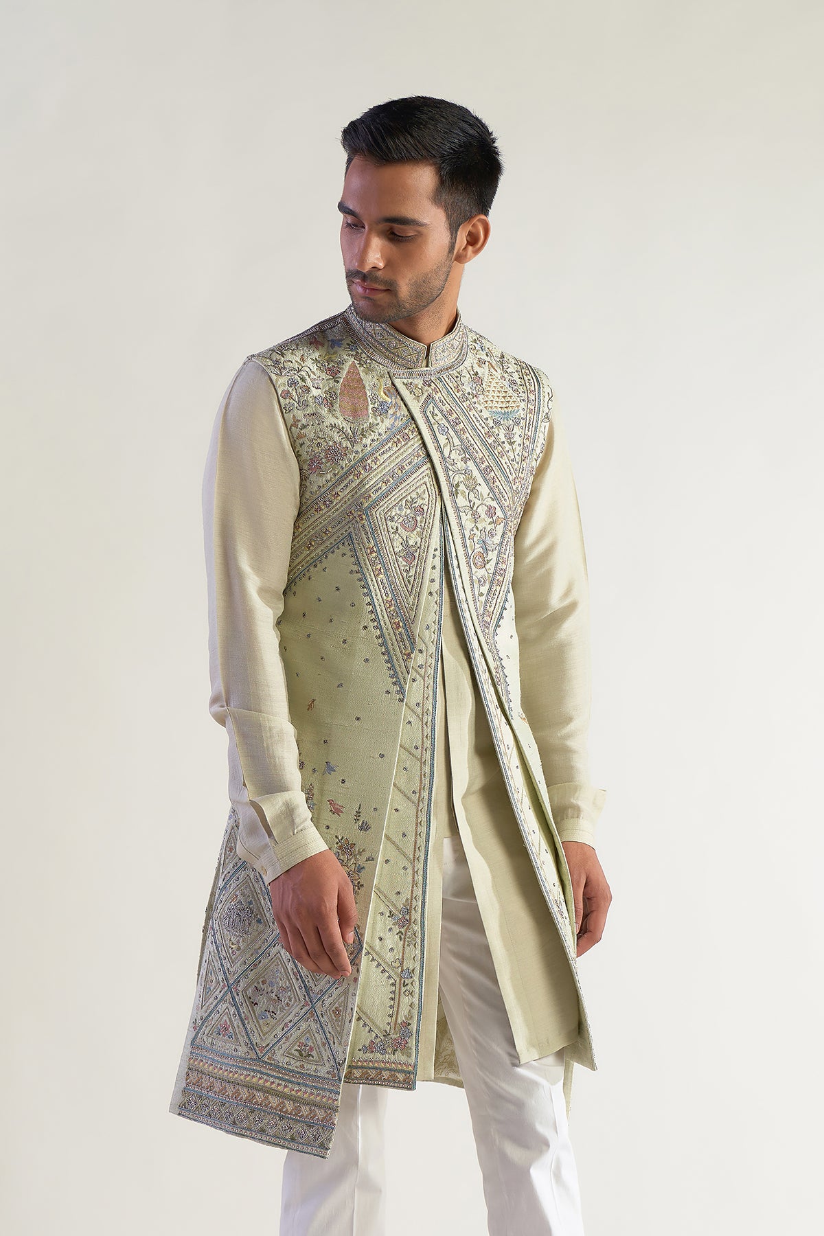 Green Sherwani