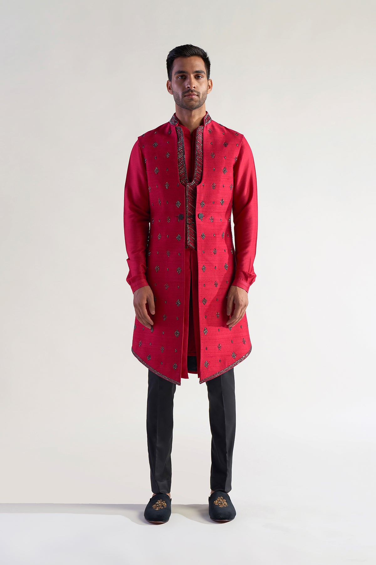 Party Wear Printed Mens Designer Kurta Pajama With Jacket, Dry clean at Rs  7500/set in Ludhiana