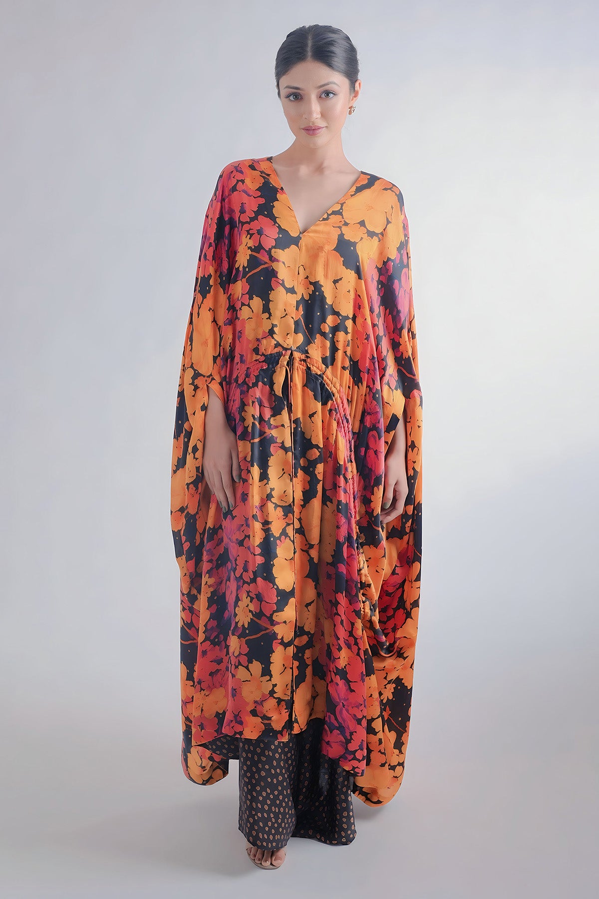 Kaftan Paired With Flare Pants
